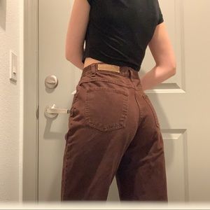brown vintage mom jeans